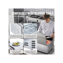 Commercial 71 Inch Countertop Refrigerated Condiment Station with Combination Food Pans and Stainless Guard