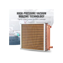 High-Performance 16 x 16 Inch Water-to-Air Heat Exchanger for Outdoor Wood Boilers and Forced Air Furnaces