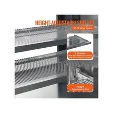 505L Refrigerated Bakery Display Showcase 18 Cu.Ft. Commercial Glass Display Case with LED Lighting Downdraft Cooling & Casters