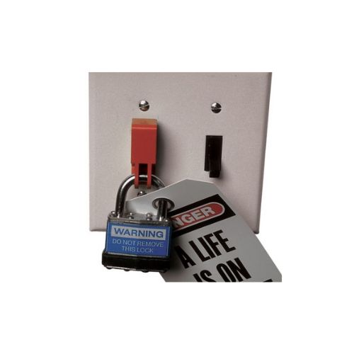 Nylon Toggle Switch Lockout For Switch Faceplates Red PSL-WS