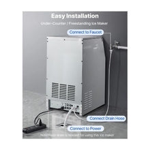 High Performance Commercial Ice Maker Machine 130 lbs/24H with 30 lb Storage Bin