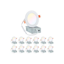 4 Inch LED Ultra Thin Panel Downlights with 5CCT Selectable White Tones 12 Pack