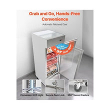 29 Inch Commercial Reach In Upright Freezer 22 Cu.Ft. Single Door Stainless Steel with Auto-Defrost & Adjustable Shelves