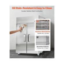 32.1 Cu.Ft. Professional 48 Inch Commercial 2 Door Commercial Refrigerator with Auto Defrost & Adjustable Shelves