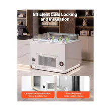 Commercial Horizontal Open Display Refrigerator 3.1 Cu.Ft. Grab-and-Go Merchandiser Cooler with LED Lights