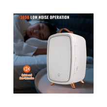 Compact 6L Luxury Cosmetic Refrigerator with LED Lighting Mirror for Skincare, Masks & Drinks