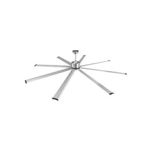 96 Inch Modern Indoor/Outdoor Large 8 Blade Brushed Nickel Ceiling Fan with Remote Control