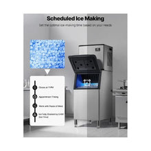 Commercial Ice Cube Production System with 360LB Daily Output and 300LB Storage Capacity