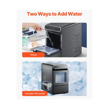 37 Lbs/24H Portable Chewable Ice Maker Self Cleaning Countertop Pebble Ice Maker for Daily Use