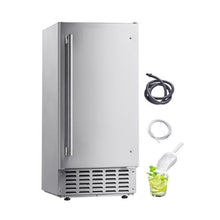 Built-In Under Counter Nugget Ice Maker 66 Lbs/24h Daily Ice Production with Electric Drain System
