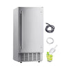 Built-In Under Counter Nugget Ice Maker 66 Lbs/24h Daily Ice Production with Electric Drain System