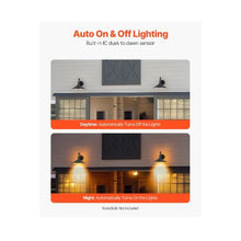 Industrial Weather Resistant Farmhouse Outdoor Wall Sconce Light Fixture with Auto On/Off 2 Pack