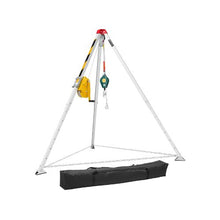 2600 lbs Confined Space Rescue Tripod Kit with 98.5 ft Steel Cable 2600 lbs Winch, Adjustable Legs & Fall Protection