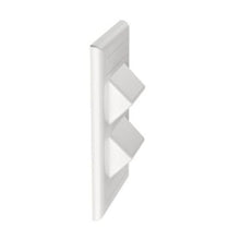 4 Port Sloped Vertical Faceplate With Label Pocket White NK4VSFWH