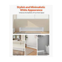 4 Ft Replacement Cover for Electric Steel Baseboard Heater Easy Installation for Bedroom Replacing Old Cover White