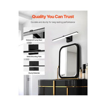 24 Inch Modern Adjustable LED Vanity Lamp with Rotatable Heads for Bathroom