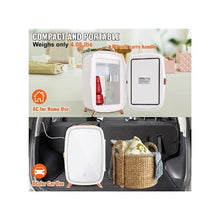 Compact 6L Luxury Cosmetic Refrigerator with LED Lighting Mirror for Skincare, Masks & Drinks