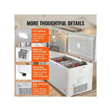 17.2 Cu.Ft Commercial Chest Freezer Energy Efficient Deep Storage Freezer with Adjustable Temperature Control White