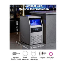 High Performance Commercial Ice Maker Machine 130 lbs/24H with 30 lb Storage Bin