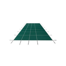 16 x 40 ft Rectangle Pool Safety Cover No Tray Inground Swimming Pool Cover with Drainage Holes Durable Mesh Winter Safety Cover Green
