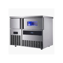 Commercial Automatic 330 LBS/Day Self-Cleaning Ice Cube Machine with Worktable and Cooling Compartment
