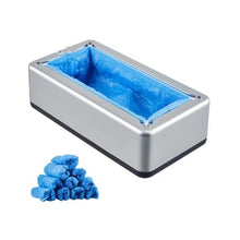 Automatic Disposable Shoe Cover Dispenser with 100 Non-Slip Shoe Covers Fits Up to US Size 11 Silver