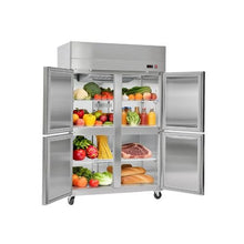 48 Inch Commercial Upright Refrigerator 31.4 Cu.Ft. 4 Door Stainless Steel  with Auto Defrost & Adjustable Shelves