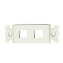 2 Port Screw Mount Module Rectangular Adapter Frame Off White NK2RMFIW
