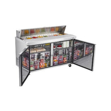 60 Inch Commercial Sandwich Prep Refrigerator, 15.4 Cu. Ft. 16-Pan Food Prep Table