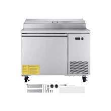 44 Inch Single Door Commercial Salad Prep Table with 11 Cu.Ft Refrigerated Storage