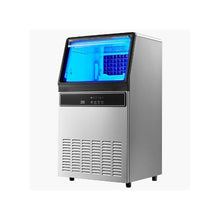 Freestanding Commercial Stainless Steel Ice Maker Machine 120 lbs/24H with 33 lb Storage Bin Capacity