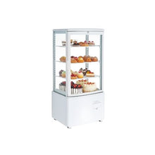 Commercial 3 Cu.Ft. Square Countertop Refrigerated Pastry Display Case with LED Lighting & Turbo Cooling