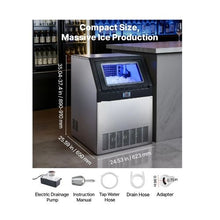 440 lbs Freestanding Stainless Steel Commercial Ice Maker with Drain Pump for Home & Business