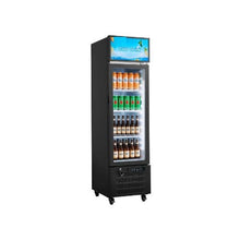 6.1 Cu.Ft Commercial Display Beverage Refrigerator with Glass Door Illuminated Advertising Light Box 3 Adjustable Shelves Design