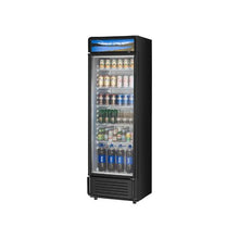 12.2 Cu.Ft Beverage Display Refrigerator Commercial Glass Door Merchandiser Cooler with Adjustable Shelves Black