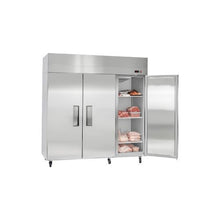 72 Inch Commercial Reach-In Freezer 50.2 Cu.Ft. 3 Door Stainless Steel Upright Freezer with Auto Defrost & Adjustable Shelves