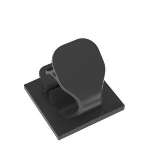 Latching Wire Clips with Rubber Adhesive Backing Black LWC38-A-C20 (Pack of 100)