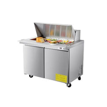 48 Inch Commercial Sandwich Prep Refrigerator 12.5 Cu.Ft. Mega Top Prep Table with 18 Food Pans