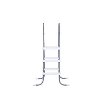 Heavy Duty 42 Inch 3-Step A Frame Above-Ground Pool Ladder Steel Swimming Pool Stairs with Wide Non-Slip Steps 300 lb Capacity Gray & White