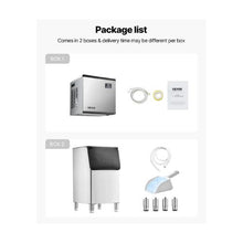 Commercial Ice Cube Production System with 360LB Daily Output and 300LB Storage Capacity