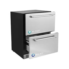 Built In Under Counter 24 Inch Refrigerator with Dual Refrigerated Drawers Independent Temperature Control, 4.87 Cu.Ft. Capacity for Wine, Beverages, and Food Storage