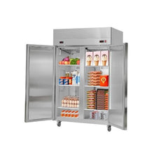 Heavy Duty 48 Inch Commercial Refrigerator Freezer Combo 31.1 Cu.Ft. 2 Door Reach In Unit with LED Lighting