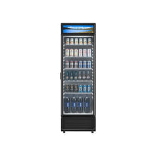 12.2 Cu.Ft Beverage Display Refrigerator Commercial Glass Door Merchandiser Cooler with Adjustable Shelves Black