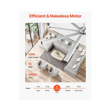 96 Inch Modern Indoor/Outdoor Large 8 Blade Brushed Nickel Ceiling Fan with Remote Control