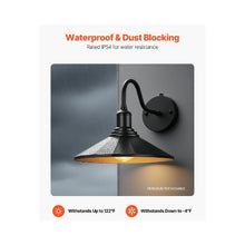 Industrial Weather Resistant Farmhouse Outdoor Wall Sconce Light Fixture with Auto On/Off 2 Pack