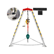 Confined Space Rescue Tripod Kit with 1,200 lbs Winch, 7 ft Adjustable Legs & 98 ft Cable, Fall Protection System