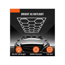 66,300LM Professional Honeycomb Modular Hexagon LED Ceiling Lights Fixture 15 Panel Setup