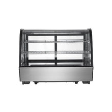 5 Cu. Ft. Commercial Countertop Refrigerated Display Case with 2-Tier Shelving for Bakery, Cafe, and Dessert Shop