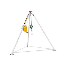 2600 lbs Confined Space Rescue Tripod Kit with 98.5 ft Steel Cable 2600 lbs Winch, Adjustable Legs & Fall Protection