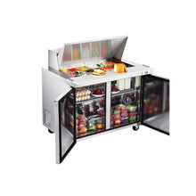 48 Inch Commercial Sandwich Prep Refrigerator 12.5 Cu.Ft. Mega Top Prep Table with 18 Food Pans